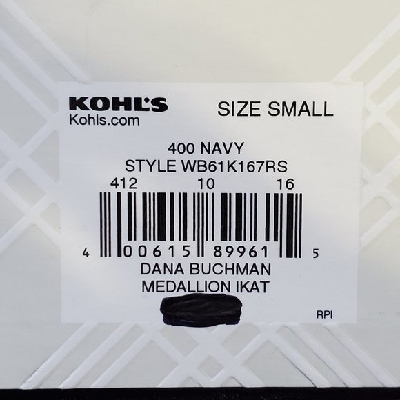 Dana Buchman Navy Textured Step-Hem Pullover V-Neck Top Blouse NEW NWT Size S - Picture 12 of 12